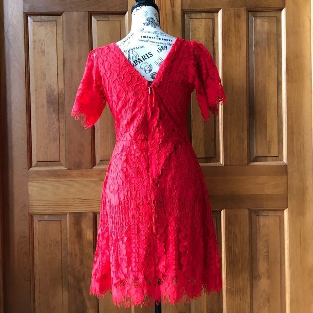 Lulus Pearson Red Lace Dress - Picture 7 of 11